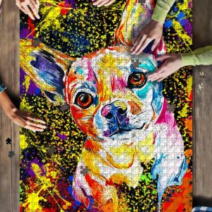Chihuahua Dog Colorful Jigsaw Puzzle Set