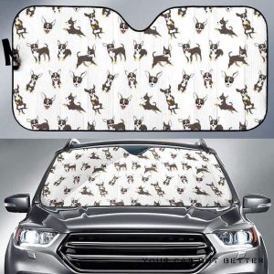 Chihuahua Dog Pattern Car Auto Sun Shade