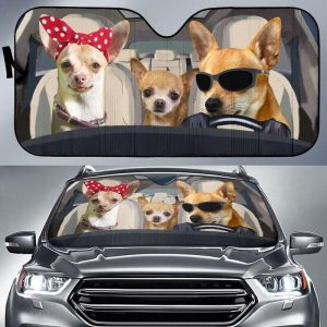Chihuahua Family Car Auto Sun Shade