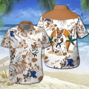 Chihuahua Jiu Jitsu Hawaiian Shirt Summer Button Up