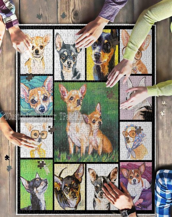 Chihuahua Puppy Dog Jigsaw Puzzle Set