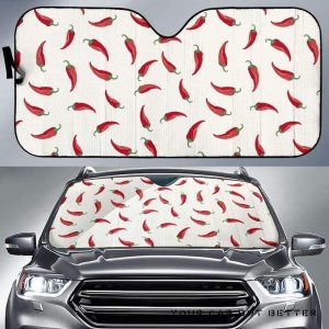 Chili Peppers Pattern Car Auto Sun Shade