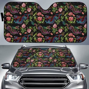 Chinese Dragon Flower Car Auto Sun Shade