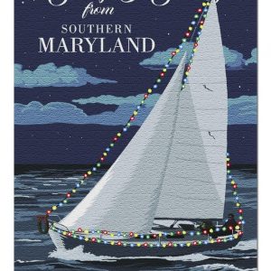 Christmas Lights Sailboat Jigsaw Puzzle Set