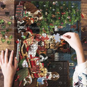 Christmas Puppies Jigsaw Puzzle Set