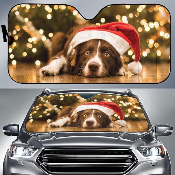 Christmas Year Cute Dog Car Auto Sun Shade