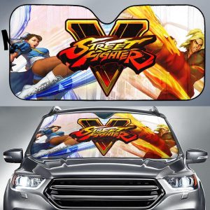 Chun-Li Vs Ken Street Fighter For Gamer Car Auto Sun Shade