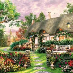 Church Lane Cottage Jigsaw Puzzle Set