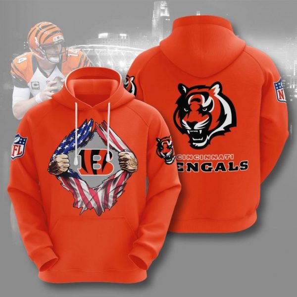 Cincinnati Bengals American Football 3D Printed Hoodie/Zipper Hoodie