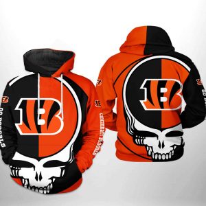 Cincinnati Bengals NFL Grateful Dead 3D Printed Hoodie/Zipper Hoodie