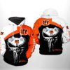 Cincinnati Bengals NFL Skull Punisher Team 3D Printed Hoodie/Zipper Hoodie