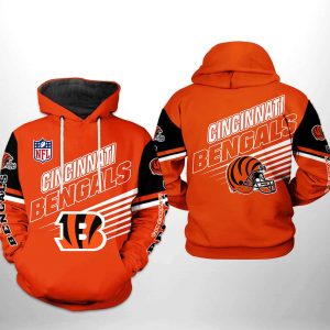 Cincinnati Bengals NFL Team 3D Printed Hoodie/Zipper Hoodie