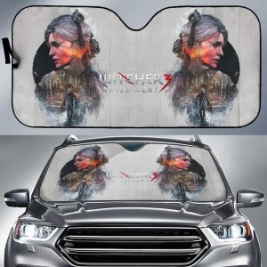Ciri The Witcher Art Car Auto Sun Shade