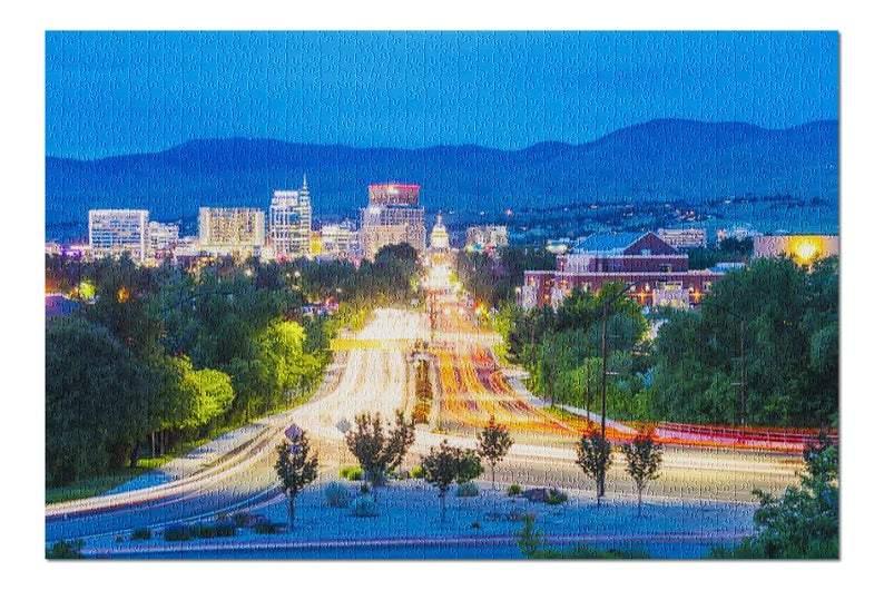 City At Night With Traffic Light Jigsaw Puzzle Set City At Night With Traffic Light Jigsaw Puzzle Set