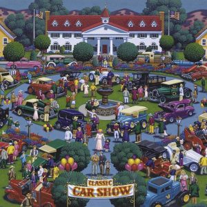 Classic Car Show Jigsaw Puzzle Set