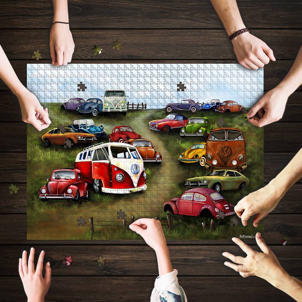 Classic Volkswagen Vans Jigsaw Puzzle Set Classic Volkswagen Vans Jigsaw Puzzle Set