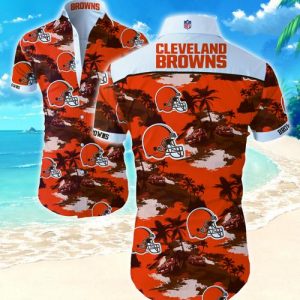 Cleveland Browns Coconut Tree Hawaiian Shirt Summer Button Up