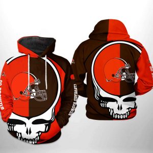 Cleveland Browns NFL Grateful Dead 3D Printed Hoodie/Zipper Hoodie