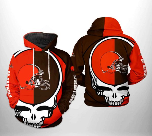 Cleveland Browns NFL Grateful Dead 3D Printed Hoodie/Zipper Hoodie