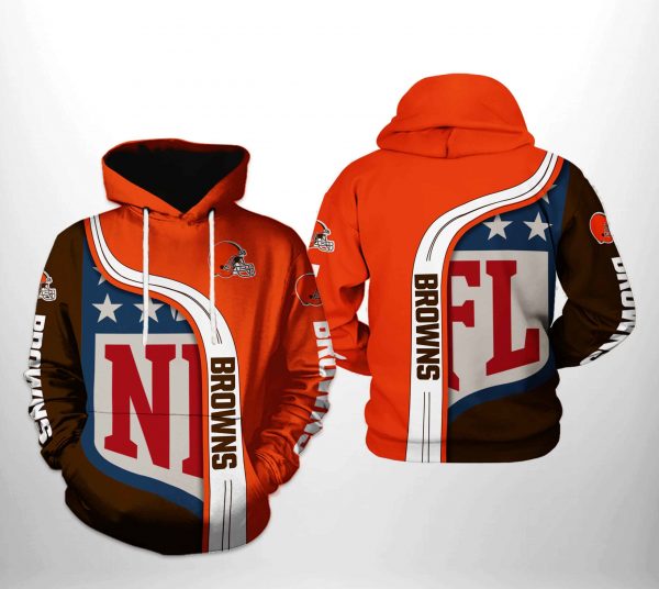 Cleveland Browns NFL Team 3D Printed Hoodie/Zipper Hoodie