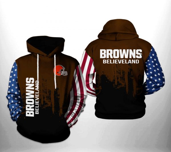 Cleveland Browns NFL Team US 3D Printed Hoodie/Zipper Hoodie