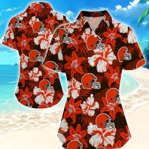 Cleveland Browns Women Hawaiian Shirt Summer Button Up