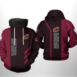 Cleveland Cavaliers NBA Team Pattern Mix 3D Printed Hoodie/Zipper Hoodie