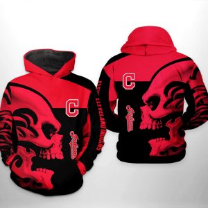 Cleveland Indians MLB Skull 3D Printed Hoodie/Zipper Hoodie