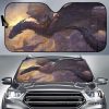 Cloud Sky Dragon Rider Car Auto Sun Shade