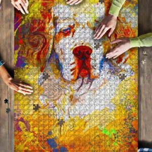 Clumber Spaniel Dog Colorful Jigsaw Puzzle Set