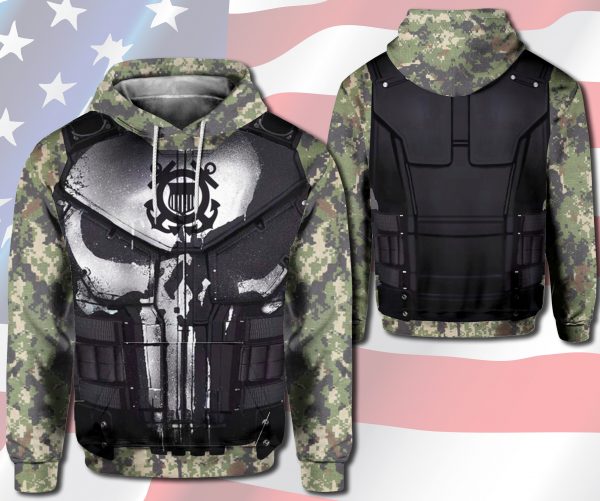 Coast Guard Veteran 3D Printed Hoodie/Zipper Hoodie Coast Guard Veteran 3D Printed Hoodie/Zipper Hoodie