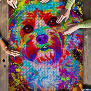 Cockapoo Dog Colorful Jigsaw Puzzle Set