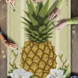 Colonial Pineapple With Magnolias Jigsaw Puzzle Set