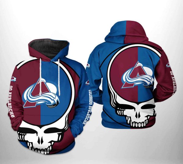 Colorado Avalanche NHL Grateful Dead 3D Printed Hoodie/Zipper Hoodie