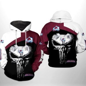 Colorado Avalanche NHL Skull Punisher 3D Printed Hoodie/Zipper Hoodie