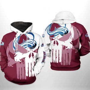 Colorado Avalanche NHL Team Skull 3D Printed Hoodie/Zipper Hoodie