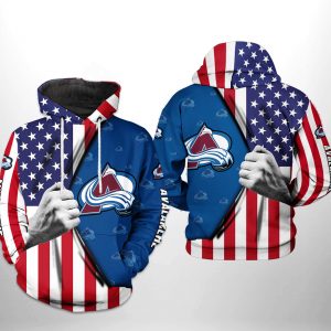 Colorado Avalanche NHL US FLag 3D Printed Hoodie/Zipper Hoodie