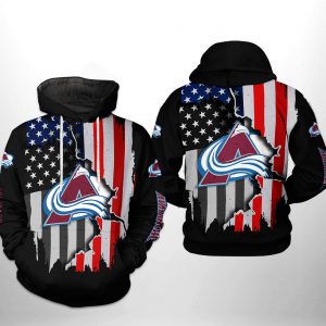 Colorado Avalanche NHL US FLag Team 3D Printed Hoodie/Zipper Hoodie