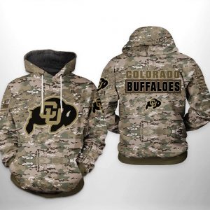 Colorado Buffaloes NCAA Camo Veteran 3D Printed Hoodie/Zipper Hoodie