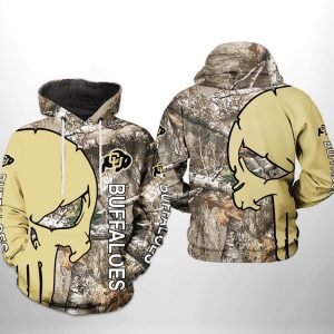 Colorado Buffaloes NCAA Camo Veteran Hunting 3D Printed Hoodie/Zipper Hoodie