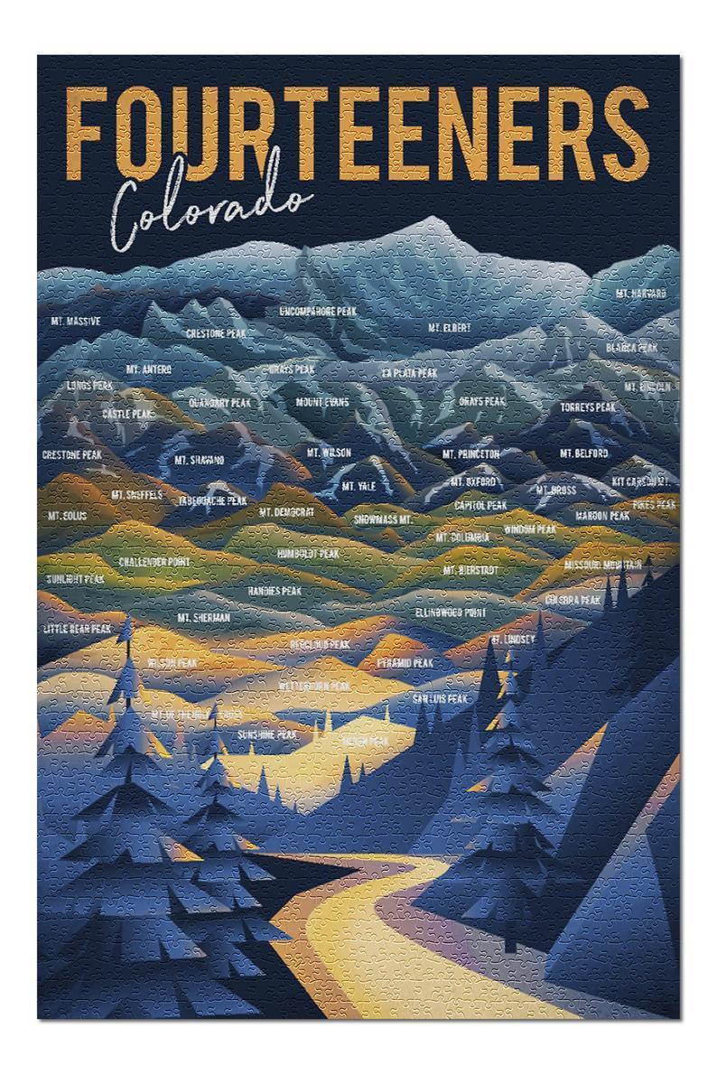 Colorado Fourteeners Jigsaw Puzzle Set Colorado Fourteeners Jigsaw Puzzle Set