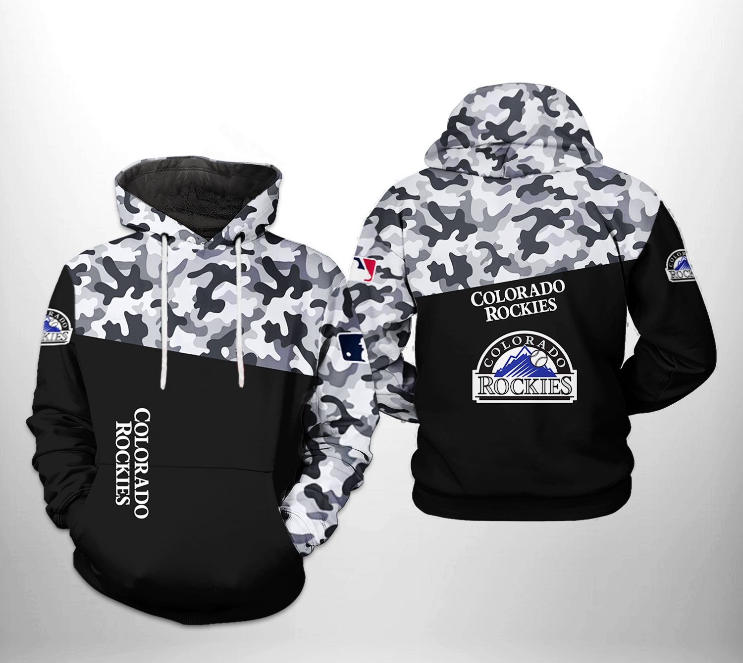 Colorado Rockies MLB Camo Veteran 3D Printed Hoodie/Zipper Hoodie Colorado Rockies MLB Camo Veteran 3D Printed Hoodie/Zipper Hoodie