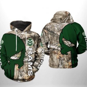 Colorado State Rams NCAA Camo Veteran Hunting 3D Printed Hoodie/Zipper Hoodie