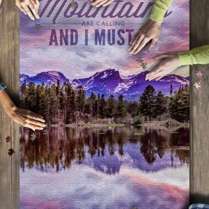 Colorado The Mountains Are Calling John Muir Sunset And Lake Jigsaw Puzzle Set