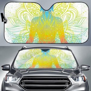 Colorful Buddha Lotus Car Auto Sun Shade