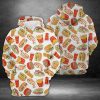 Colorful Burger 3D Printed Hoodie/Zipper Hoodie