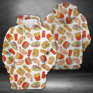 Colorful Burger 3D Printed Hoodie/Zipper Hoodie