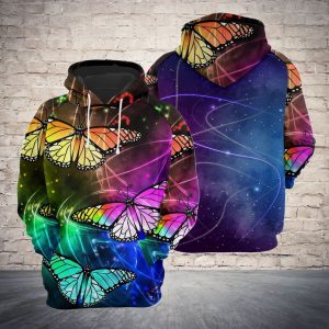 Colorful Butterfly 3D Printed Hoodie/Zipper Hoodie