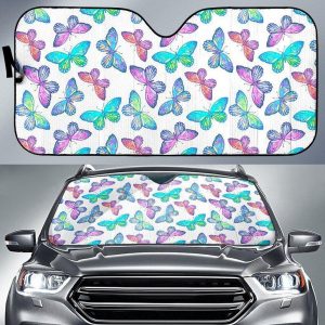 Colorful Butterfly Car Auto Sun Shade