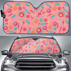 Colorful Candy Pattern Car Auto Sun Shade